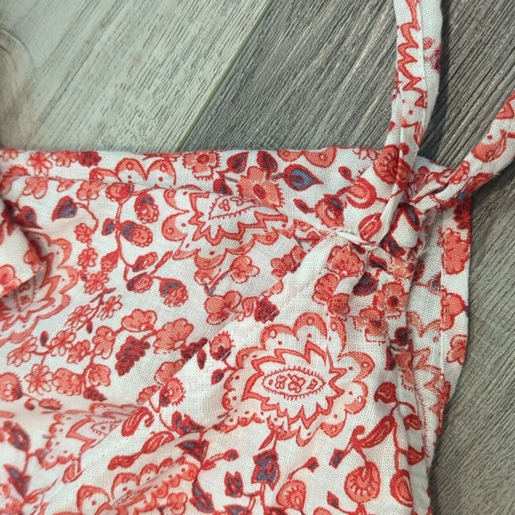 Gap Maternity Wrap Top Linen Paisley Print - Picture 13 of 14